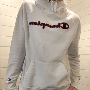 This is a champion hoodie in a size L in boys.